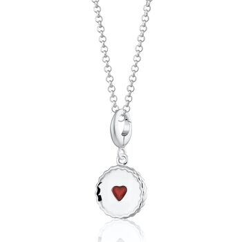 Jammie Dodger Charm Necklace, Sterling Silver Or Gold Plated, 2 of 10