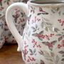 Holly And Mistletoe Ceramic Jug Vase, thumbnail 2 of 2