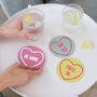 Love Heart Sweet Personalised Leather Coaster, thumbnail 3 of 7
