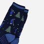 Winter Golf Men's Bamboo Socks Navy Blue, thumbnail 2 of 4