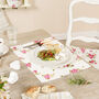 Set Of Four Helmsley Blush Cotton Floral Placemats, thumbnail 3 of 7