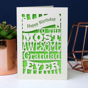 Papercut Happy Birthday To The Most Awesome… Card, 2 of 5