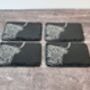 Set Of Four Highland Cow Slate Coasters, thumbnail 3 of 4