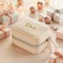 Personalised Name Travel Jewellery Box Organiser Christmas Gift For Her, thumbnail 1 of 11