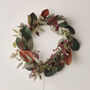 40cm Artificial Autumn Wreath Mixed Eucalyptus Leaves, thumbnail 1 of 2