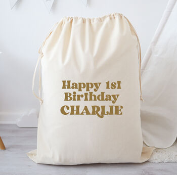 Personalised Birthday Present Gift Sack Bag, 3 of 3