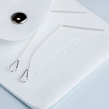 Sterling Silver Loop Through Threader Earrings, 3 of 4