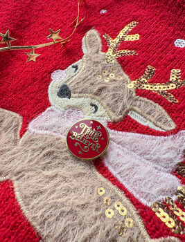 True Believer Christmas Pin Badge, 4 of 4