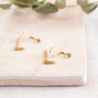 Bohemian Gold Point And Ball Stud Earrings, thumbnail 4 of 11
