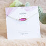 Oblong Oval Birthstone Necklace, thumbnail 2 of 10