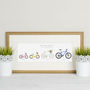 Personalised Family Bicycle Print, thumbnail 3 of 6