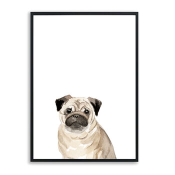 Pug Framed Dog Art Print, 2 of 2