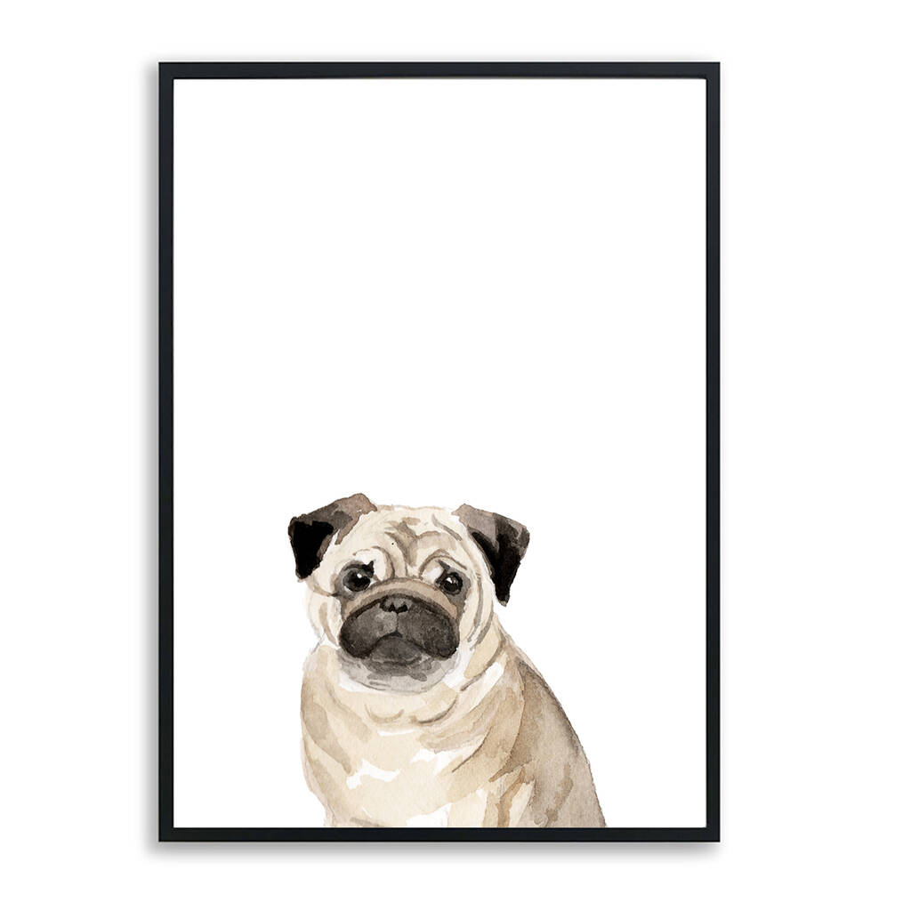 Pug Framed Dog Art Print By Abstract House