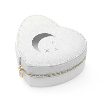 Moon And Stars White Heart Jewellery Case, 11 of 11