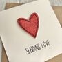 Sending Love Glitter Heart Birthday Card, thumbnail 2 of 3