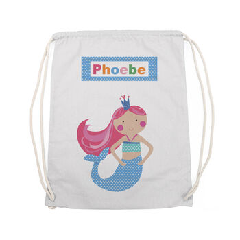 Personalised Mermaid Pe Kit Bag, 9 of 12