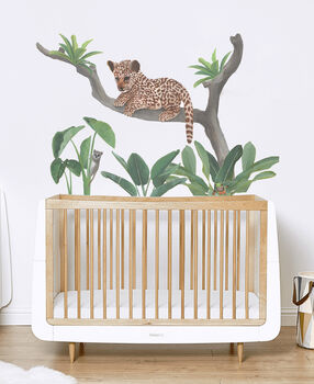 Baby Jaguar And Friends Wall Sticker, 2 of 3