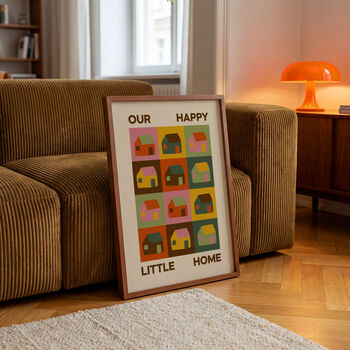 Our Happy Little Home Retro Print, 6 of 7