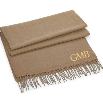 Classic Woven Scarf With Personalised Embroidered Initials, 7 of 11