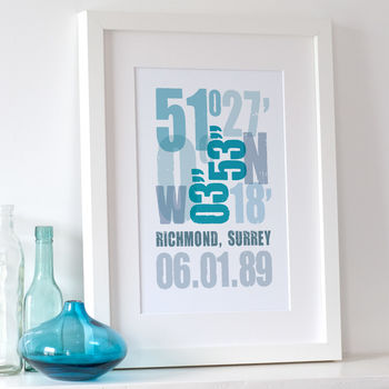 'Personalised Special Place Coordinate Print', 12 of 12