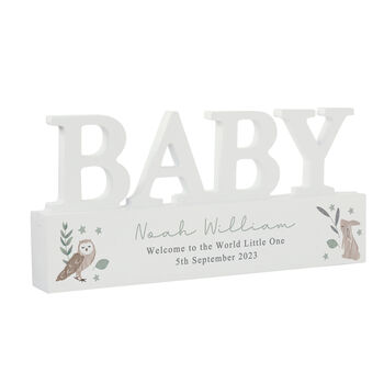 Personalised Woodland New Baby Ornament Gift, 2 of 2