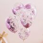 Pink Pamper Party Glitter Balloons, thumbnail 1 of 2