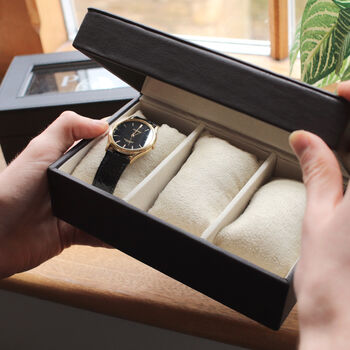 Personalised Name Three Piece Watch Box, 3 of 5