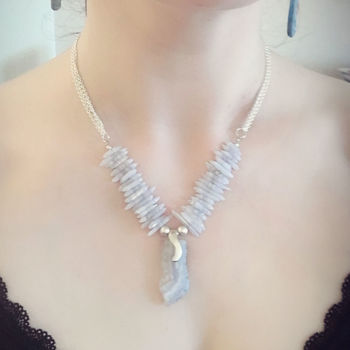 Blue Lace Agate Necklace, 2 of 2