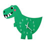Personalised Dinosaur Wooden Wall Clock, thumbnail 1 of 2