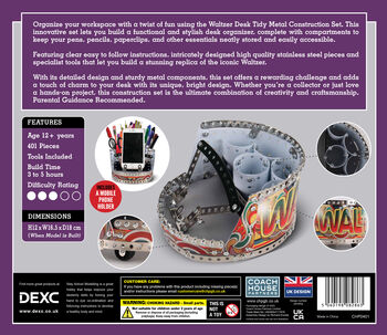 Make Your Own Waltzer Desk Tidy Metal Construction Set, 6 of 6