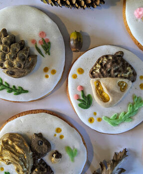 Personalised Hand Iced Woodland Creatures Biscuit Box, 10 of 12
