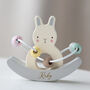 Personalised Wooden Bunny Wire And Bead Toy, thumbnail 1 of 5