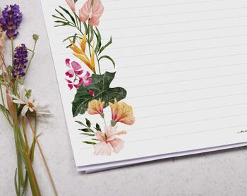 A4 Landscape Letter Writing Paper With Tropical Design, 3 of 5