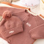 Personalised Blush Pink Luxury Cotton Baby Cardigan, thumbnail 5 of 12