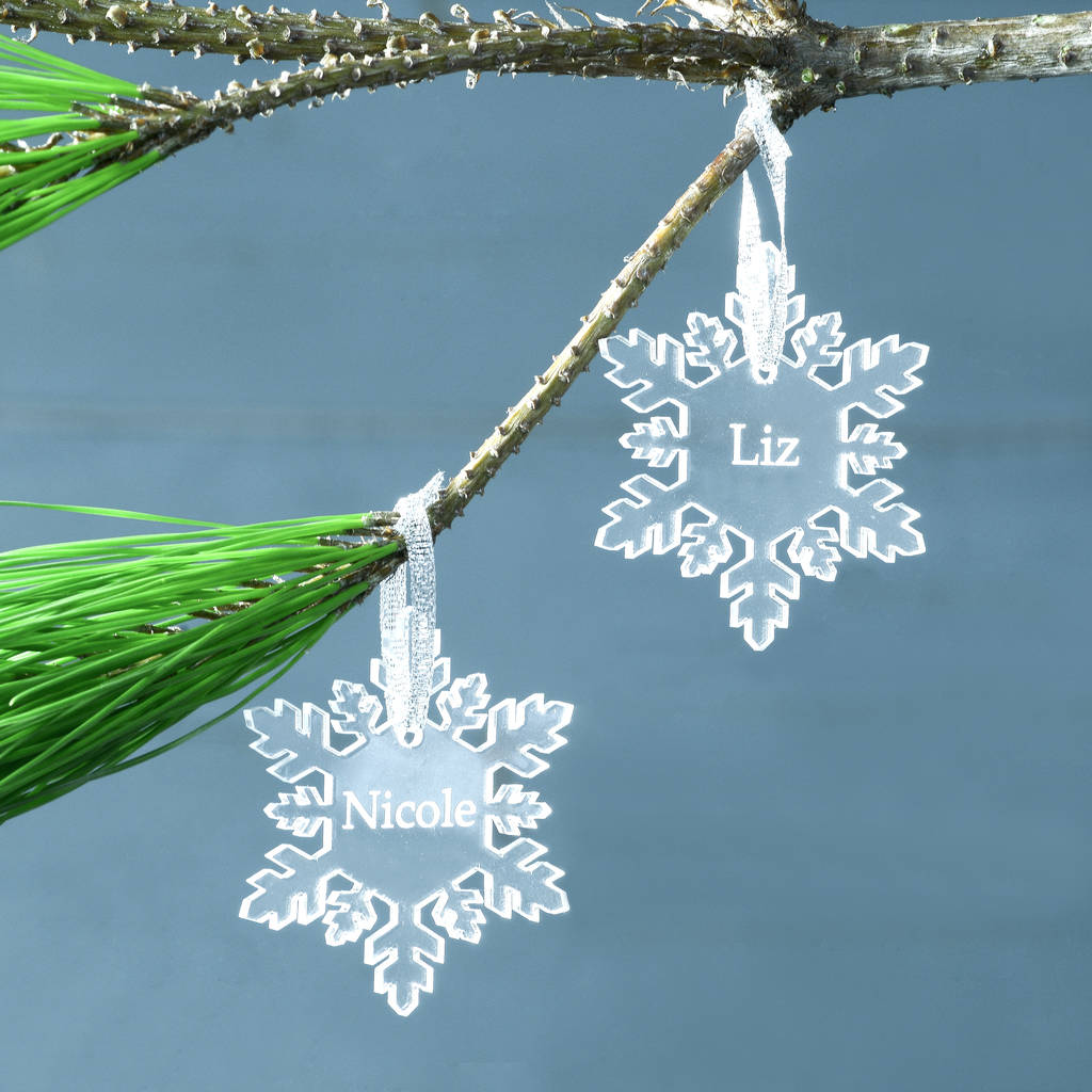 Personalised Snowflake Christmas Decoration By Edge Inspired