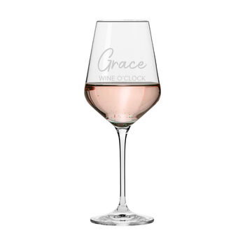 Personalised Wine O'clock Wine Glass, 3 of 4