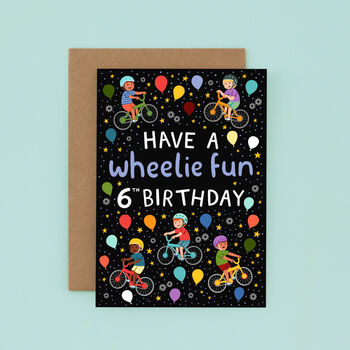 Any Age Bike Birthday Card, Boys Age Birthday Card, Kids, 5 of 8