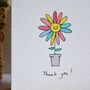Personalised Smiley Flower Handmade Card, thumbnail 1 of 4