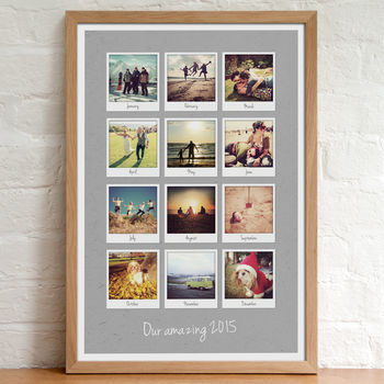 Our Year In Pictures Personalised Photo Album Print, 9 of 11