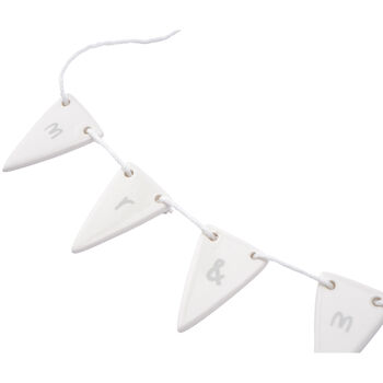 Ceramic 'Mr And Mrs' Send With Love Bunting, 3 of 3