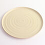Light Yellow Ceramic Dinner Plate Stone, thumbnail 2 of 5