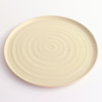 Light Yellow Ceramic Dinner Plate Stone, 2 of 5