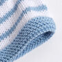 Baby Cotton Striped Hat Easy Knitting Kit, thumbnail 2 of 8