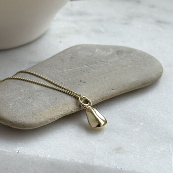 Solid 14ct Gold Sunflower Seed Necklace, 4 of 6