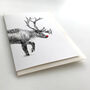 Rudolph Reindeer Christmas Card, thumbnail 3 of 6
