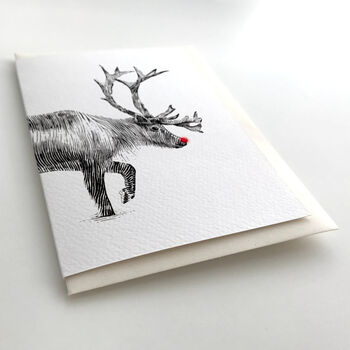 Rudolph Reindeer Christmas Card, 3 of 6