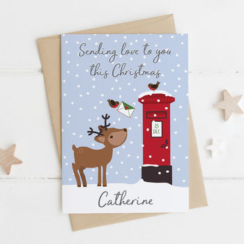 Sending Love At Christmas Personalised Card, 4 of 4