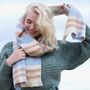 Personalised Pastel Multicoloured Check Winter Scarf, thumbnail 11 of 12