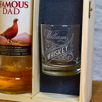 Whiskey Label Birthday Bottle Box With Glass And Stones, 4 of 4