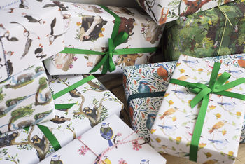 Galloping Gazelles Luxury, Recycled Wrapping Paper Pack, 5 of 5